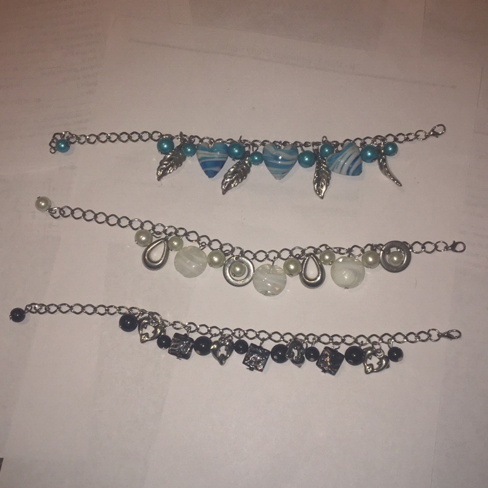 3 charm bracelets